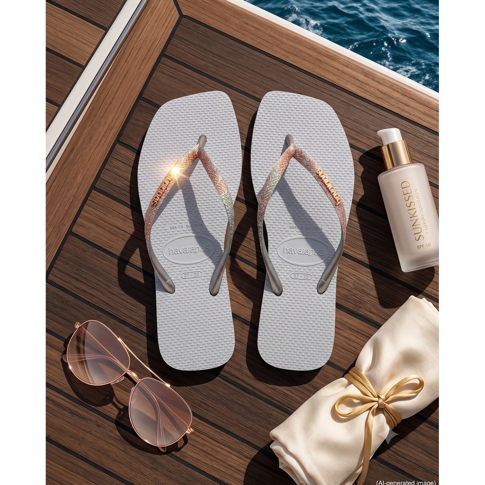 SQGL0002 | W's 9/10 | Havaianas Square Stellar Gradient flip flops / sandals